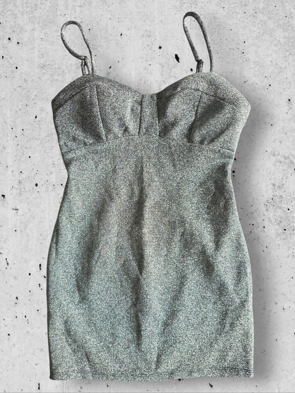 Mini Dress Silver Size M